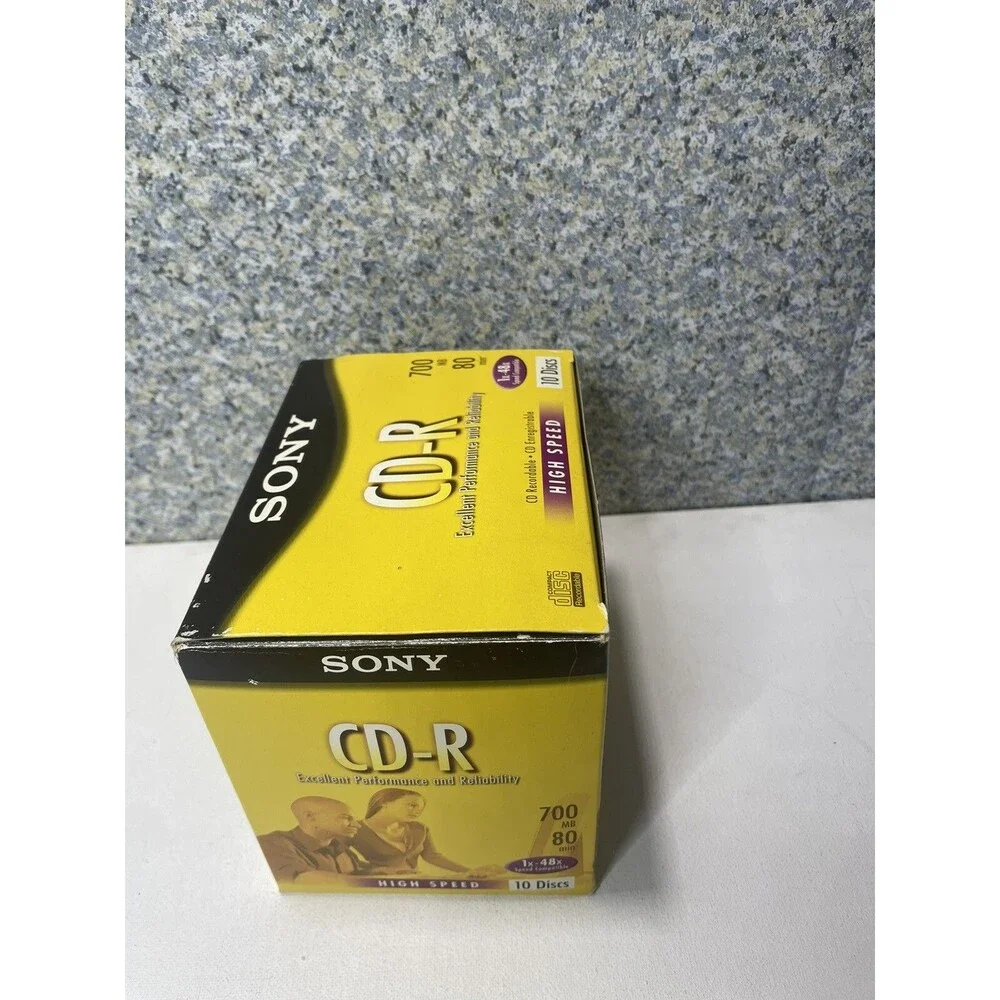 SONY CD-R, 10 Pack w Slim Jewel Cases, 70 MB, 80 Min, Recordable , High Speed